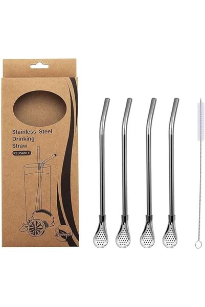 Generic DORAIMI Reusable Stainless Steel Drinking Straws ，bombilla strawwith ...