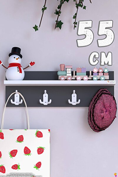 Modilayn KEDİ شماعة غرفة الشباب بـ 12 خطافًا، 3 قطع (51.4×19 سم) - تصميم أنيق...
