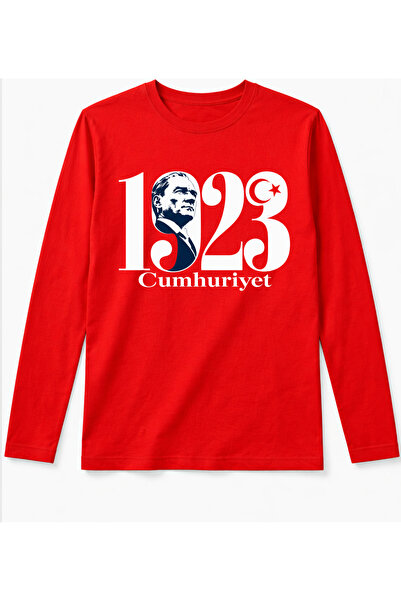 Efendioğlu Design MAJICA DUGIH RUKAVA SA NALIČAJEM "1923 REPUBLIKA" NAPISANOM...