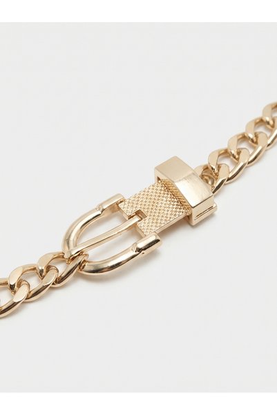 EBG Fashion Gold Tokalı Gurmet Zincir Kadın Kemer – Elbise ve Jean Bel Kemeri
