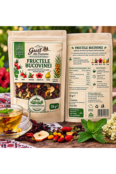 GUST DIN FRUMOSU Ceai Fructele Bucovinei 35 g – Gust din Frumosu, Amestec de ...