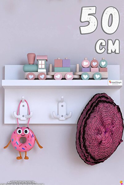 Modilayn KEDİ 9 شماعات تعليق لغرفة الشباب مع 3 خطافات (46.4×19 سم) - تصميم أن...