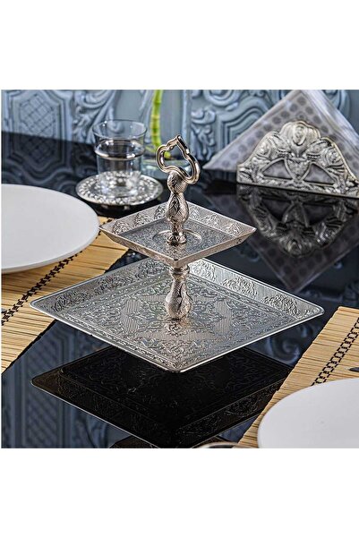 FAIR HOME Two-Tier Cookie Holder Large Size Metal Silver 20 X 11 cm – Desire ...