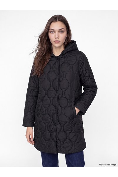 LC Waikiki معطف نسائي مبطن بغطاء للرأس من LCW Modest
