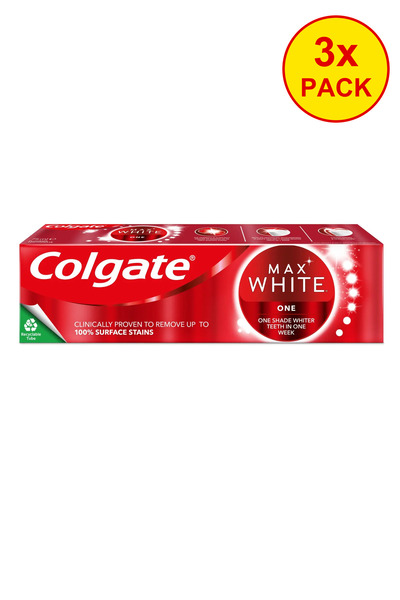 Colgate 3x PACK Max White One Whitening Toothpaste, 75 ml