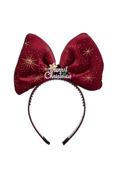 OEM Merry Christmas Wreath with Burgundy Velvet Bow Star Bells
