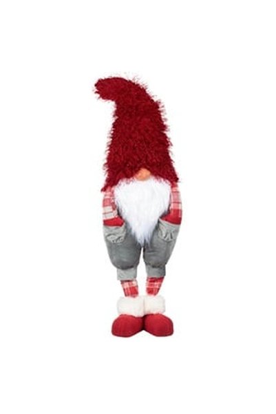 OEM Figurina Decorativa de Craciun Gnome Caciula Rosie Maini in Buzunare 67cm