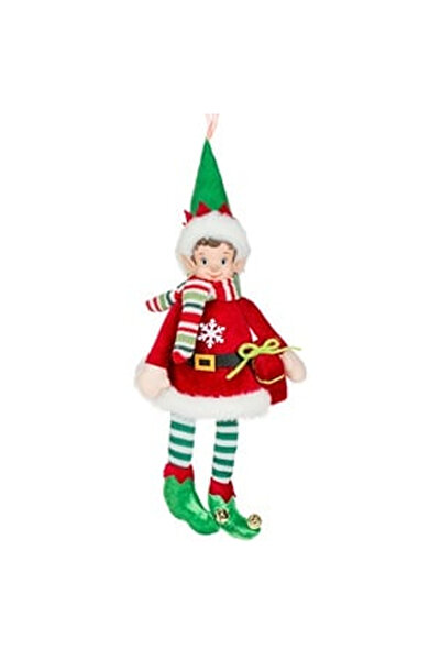 OEM Figurina Decorativa Suspendabila de Craciun Spiridus cu Haina Roz Caciula...