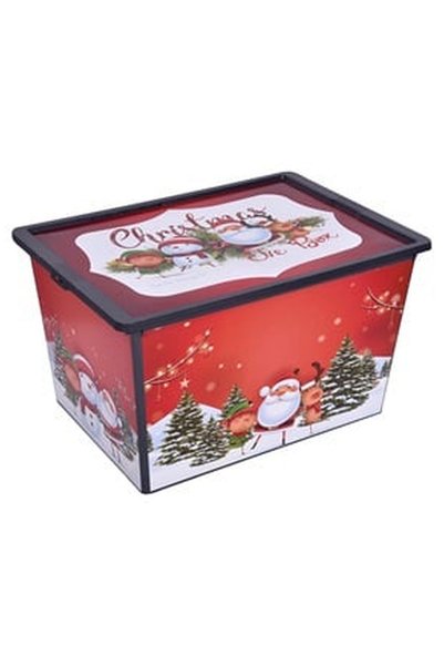 OEM Cutie din Plastic de Depozitare cu Model de Craciun 50l