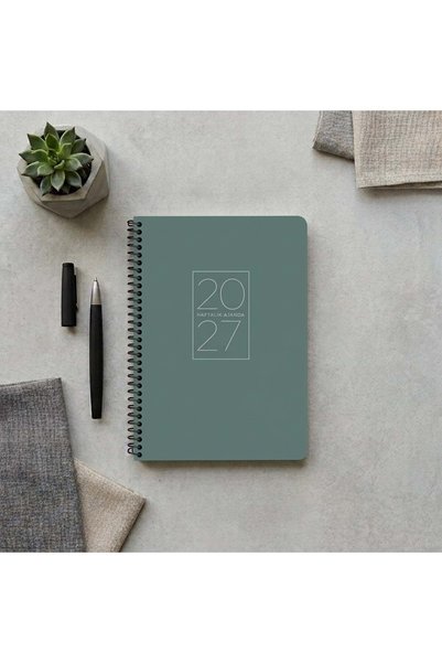 GENC DIJITAL BASKI Agenda săptămânală spirală 2027 17x24 cm ROȘU
