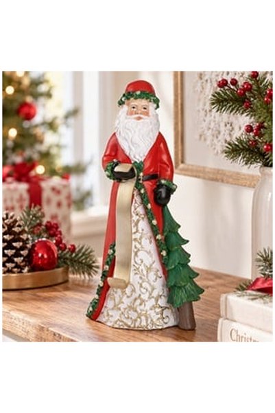 OEM Vintage Christmas Decoration Santa Claus with Parchment 34cm