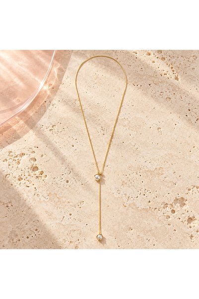 BLOOMY Luna Pearl Lariat Necklace