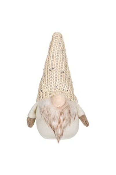 OEM Decorative Figurine Christmas Gnome Ecru Hat with Sequins 15cm