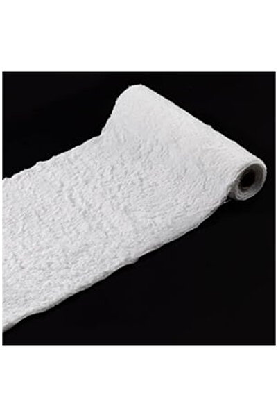 OEM Tesatura Decorativa de Craciun Alba din Blana Artificiala 2.5m x 24cm