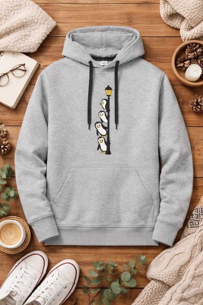 bellanova Unisex Gray Hooded Oversize Sweatshirt Comfortable Fit Cotton with ...