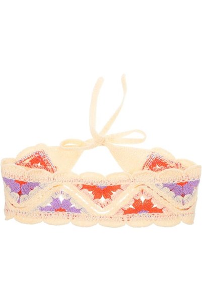 Baluue Crochet Headband, Knit Floral Boho Bandanas Drawstring Vintage Pastora...
