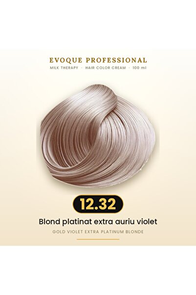 Evoque Professional Vopsea de păr permanentă Evoque Milk Therapy 12.32 Blond ...