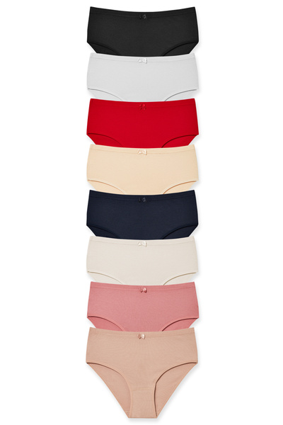 HNX Women's Camisole High Waist Plus Size Slip Panties 8 Pack