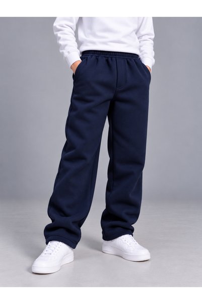 KİDSPİTİRCİK UNISEX COPII ALBASTRU ÎNCHIS CU PICIOARE LĂRGI, TIP JAGGER, ȚESĂ...
