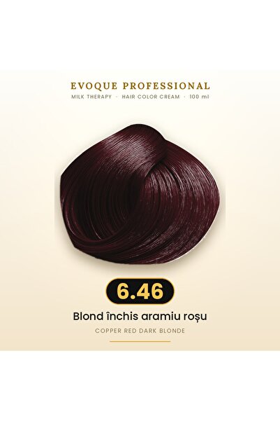 Evoque Professional Vopsea de păr permanentă Evoque Milk Therapy 6.46 Blond î...
