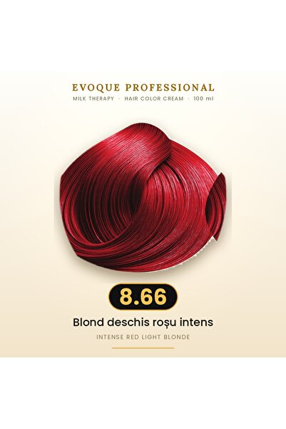 Evoque Professional Vopsea de păr permanentă Evoque Milk Therapy 8.66 Blond d...