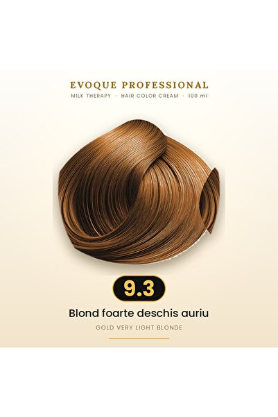 Evoque Professional Vopsea de păr permanentă Evoque Milk Therapy 9.3 Blond fo...