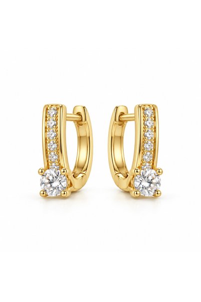 SAAF Jewelry Luna - cercei din oțel inoxidabil placați cu aur