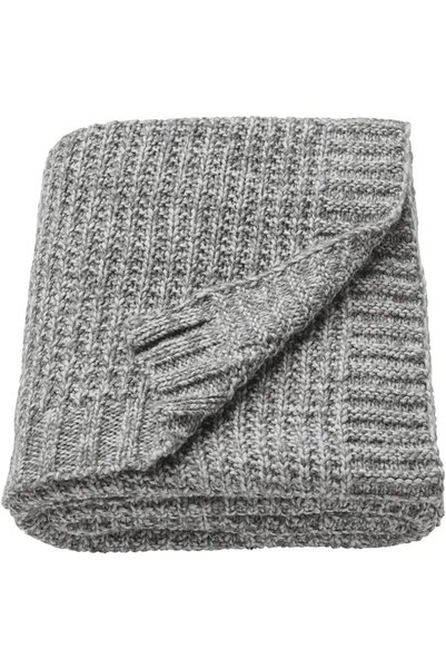 DRAMA HOME Dunäng Blanket, Gray, 130 X 180 cm (51 X 71 Inches), Acrylic/Wool