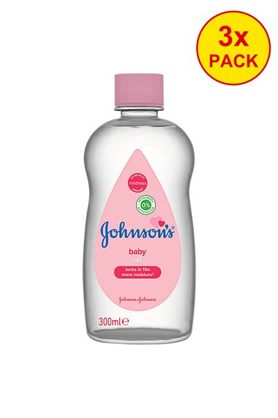 Johnson's 3 броя Бебешко олио за тяло 300 мл