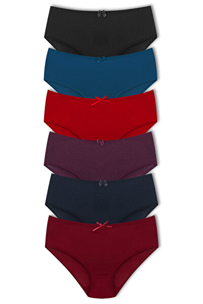 HNX Women's Plus Size Cotton High Waist Slip Panties 6 Pack