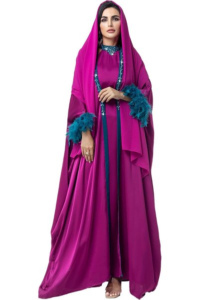 Generic Women’s Abaya Long Sleeve Modest Maxi Dress Traditional Islamic Gown ...