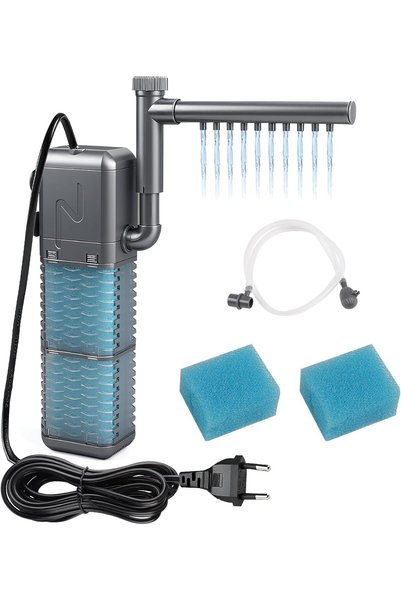 FILTER1 Filtru Intern pentru Acvariu 9W, 800L/h, cu Bară de Pulverizare și 2 ...