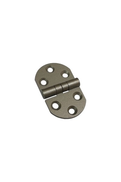 20 Adet Alüminyum Oval Menteşe 30x49 mm - Yönsüz, Şık, Hafif ve Dayanıklı Dolap, Pano, Kapak Menteşe