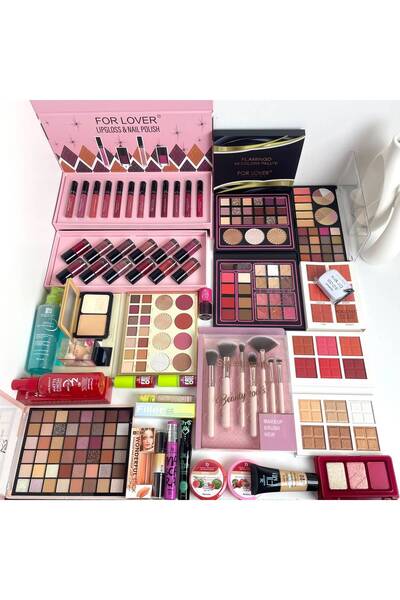 FOR LOVER All-In-One Makeup Gift Set Professional Wedding Makeup Kit - Complete Makeup Set Includes Eyeshadow, Blush, Brushes, Skin Care