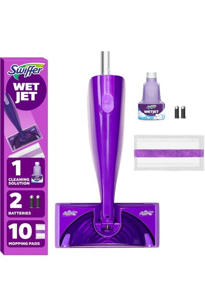Swiffer WetJet Hardwood and Floor Spray Mop Cleaner Starter Kit, Includes: 1 ...