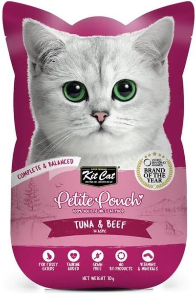 Kit Cat طعام كامل للقطط الصغيرة من كيتكات - التونة واللحم البقري 70 جرام