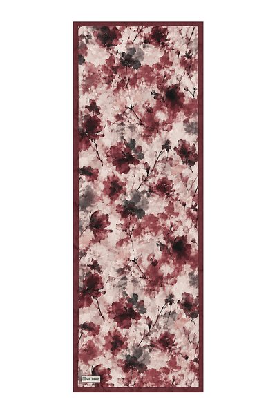 SilkTouch Burgundy Ink Pattern Kraş Shawl