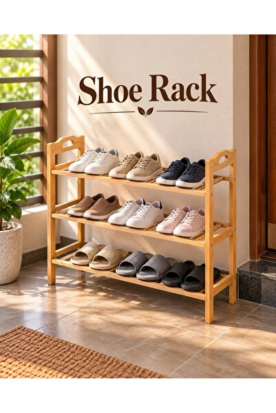 TrentonGCC 3-Tier Shoe Rack 68.5 × 23.5 × 51 cm – Shoe and Slipper Organizer