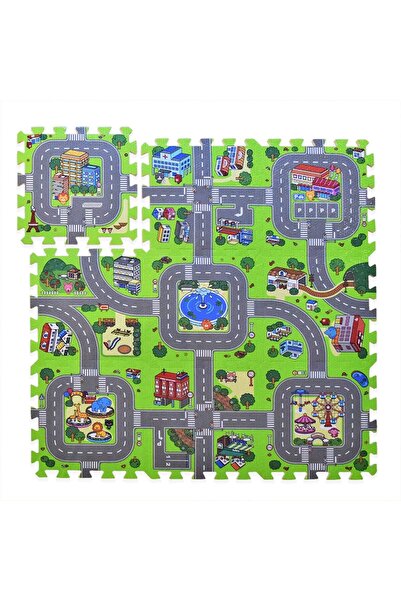 OEM Covor Puzzle de Joaca pentru Copii cu Traseu Rutier 5 Piese