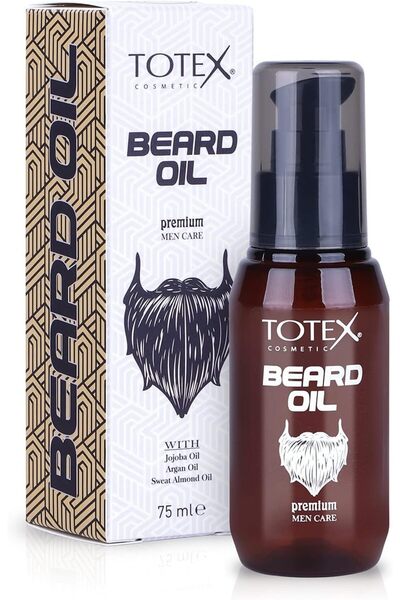 TOTEX زيت اللحية الفاخر وزيت الجوجوبا والأرغان واللوز الحلو وسيروم ترطيب الشا...