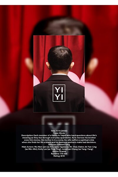 OEM Poster Infografic Yi Yi, Film Dramă, Carton Premium 250g, A4