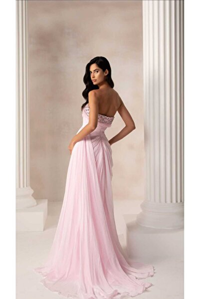 maria fashion soft pink dress