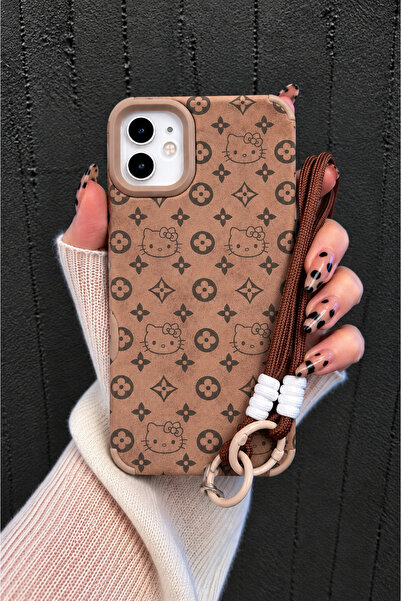 KVK PRİVACY iPhone 11 Uyumlu Premium İpli Askılı El Geçmeli Bileklikli Hello ...
