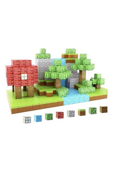 OEM Cuburi de Constructie Magnetice Minecraft Blocks 64 Piese