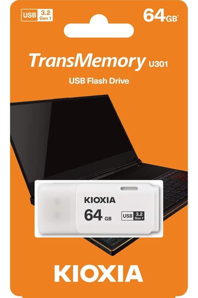 AyPenye TransMemory U301 64GB USB Bellek – USB 3.2 Gen 1, Beyaz