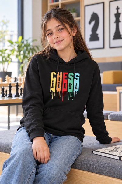 Satranç Medya SATRANÇ Çocuk Şardonsuz Kapüşonlu Sweatshirt