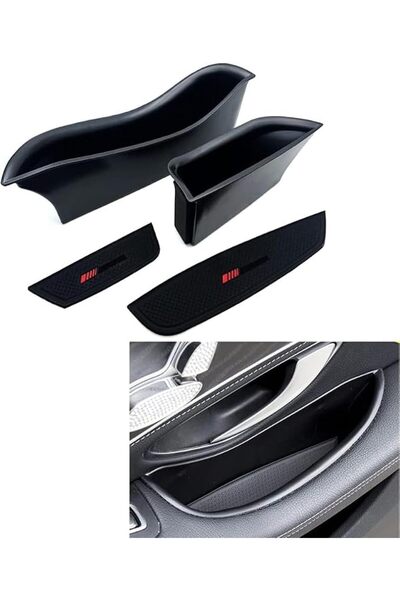 Generic Front Row Door Storage Box Handle Pocket Armrest Phone Container Comp...