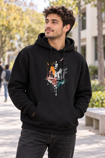 Satranç Medya King's Soldiers Adult Unisex Fleece Hooded Sweatshirt