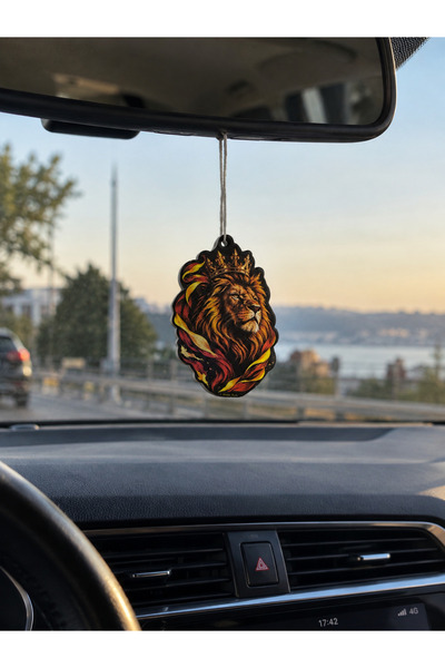 Genel Markalar Sarı Kırmızı Aslan Temalı Oto/Araç Kokusu