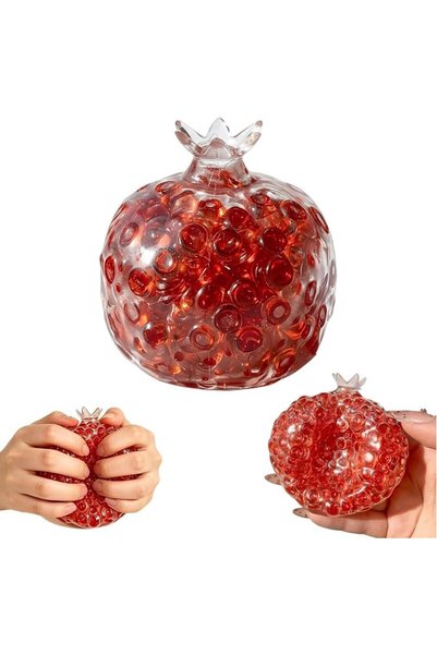 TERRIFI Pomegranate Squishy Stress Ball, Crunchy ASMR Squeeze Toy for Kids an...